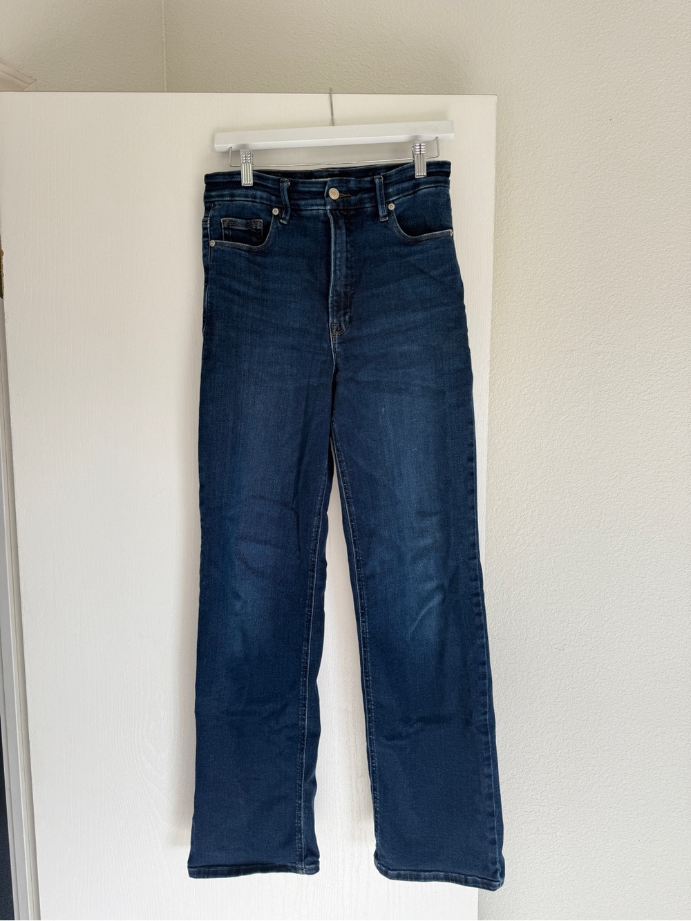 Good American High-Rise Indigo Straight Jeans